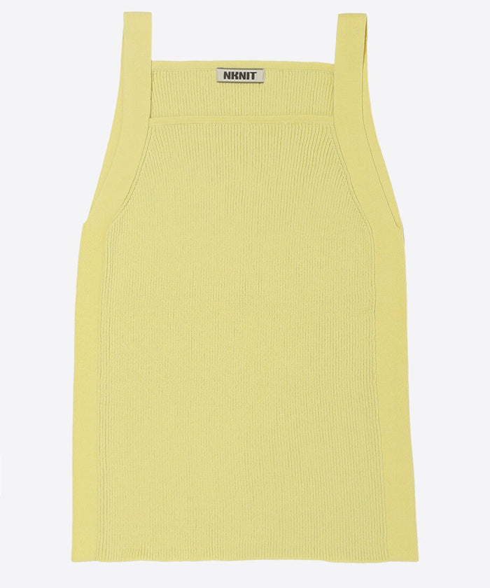 cotton rib square knit tank top_5