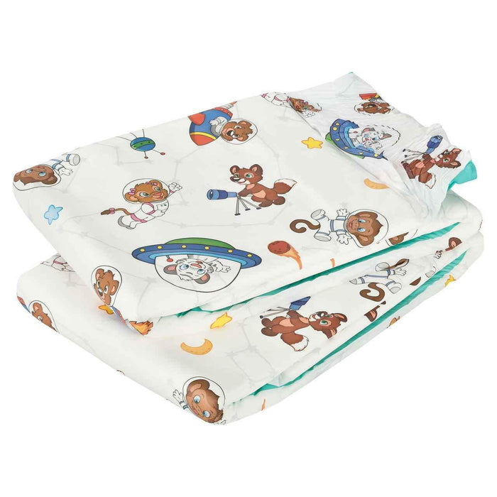 Crinklz Printed Adult Diapers w/ Plastic Backing, Astronaut Print - 60300-Pack - LL Medico