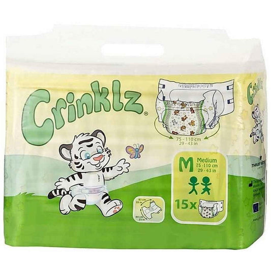 Crinklz Printed Adult Diapers w/ Plastic Backing, Original Print - 60550-Pack - LL Medico