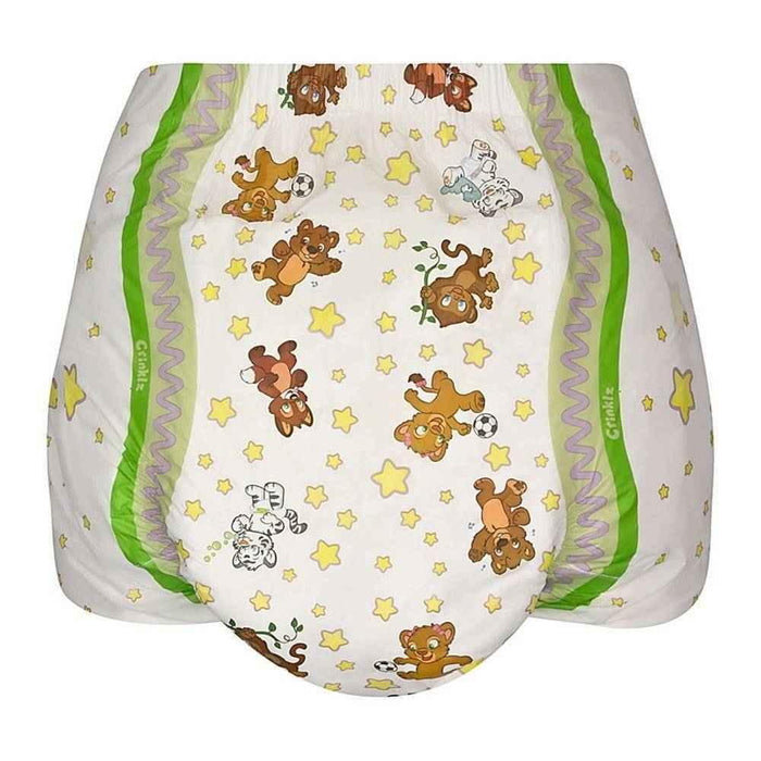 Crinklz Printed Adult Diapers w/ Plastic Backing, Original Print - 60550-Pack - LL Medico