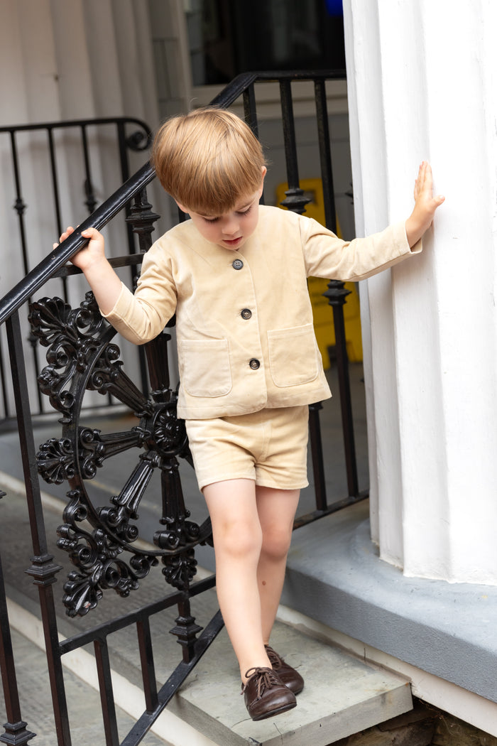 Crushed Velour Tan Blazer