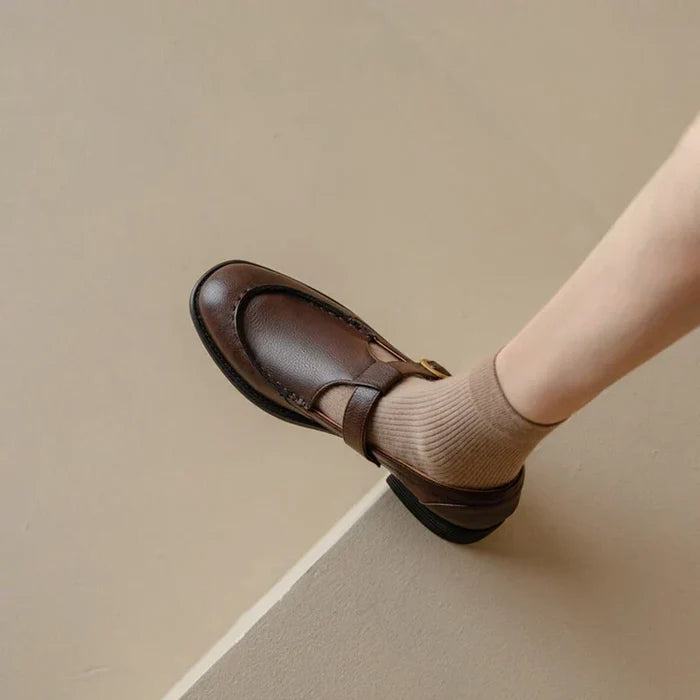 Delia | Women's Retro T-Strap Mary Jane Shoes Round Toe Low Heel