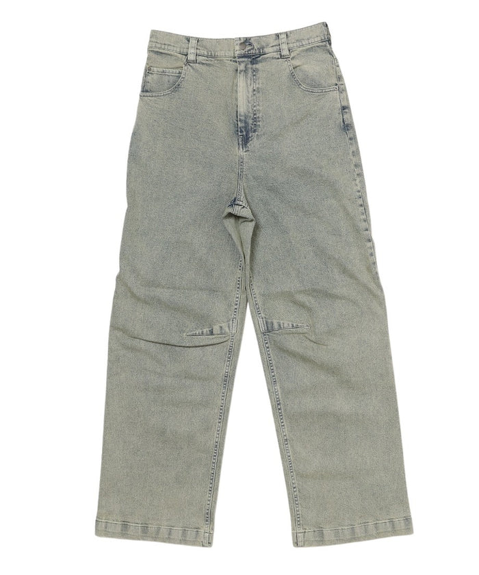 denim high waist long pants_3