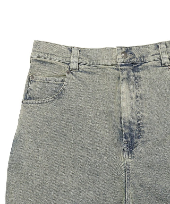 denim high waist long pants_5