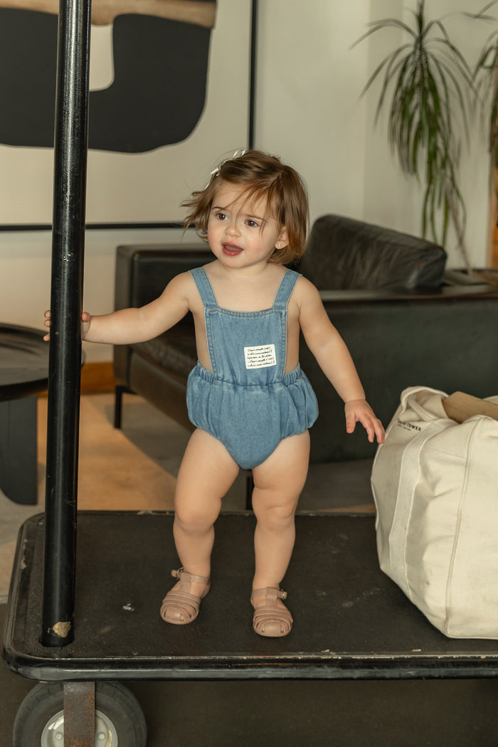 Denim Label Romper