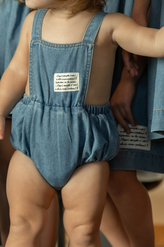 Denim Label Romper