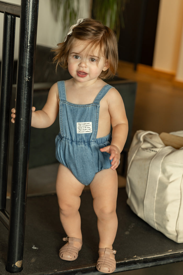 Denim Label Romper