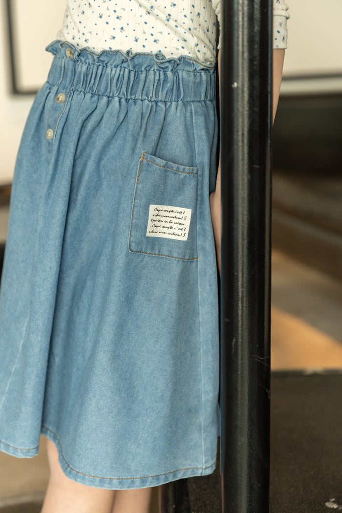 Denim Label Skirt