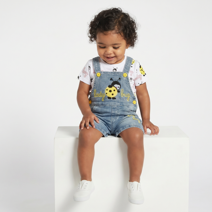 Denim Series – Ladybug Baby Set