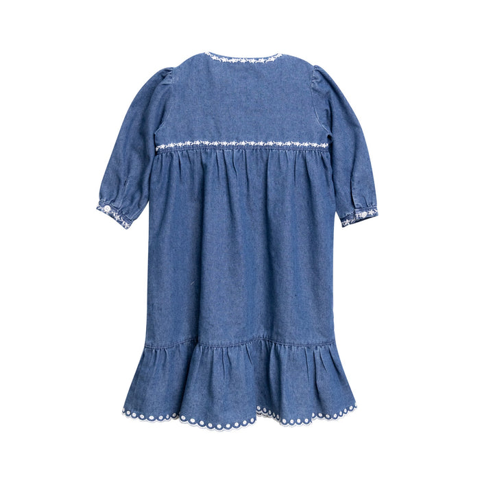 Denim Trimmed Dress