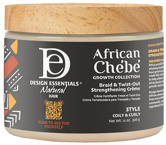 Design Essentials African Chebe Braid and Twist Out Strengthening Cream 12oz