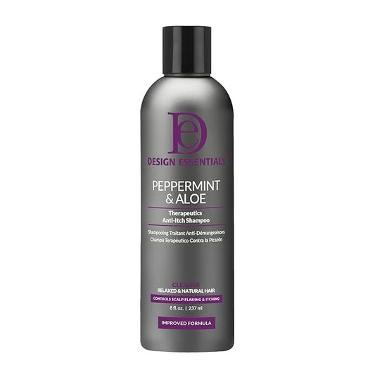 Design Essentials Peppermint and Aloe Therapeutic Anti Itch Shampoo 8oz