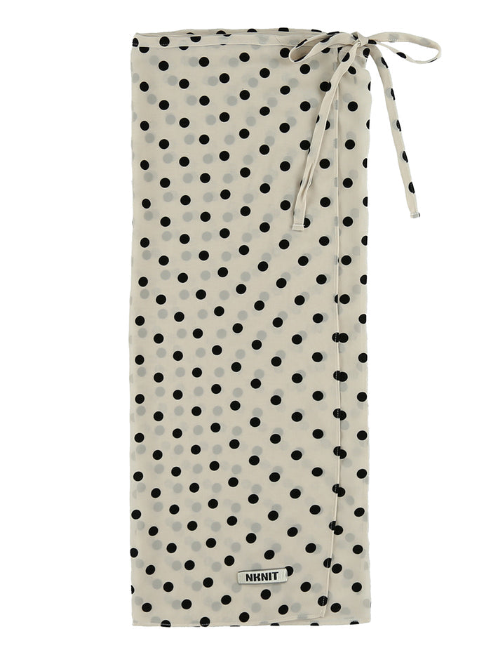 dot wrap skirt
