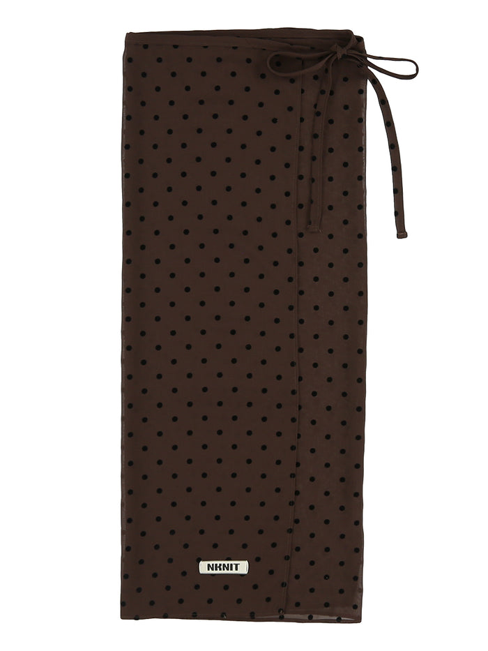 dot wrap skirt