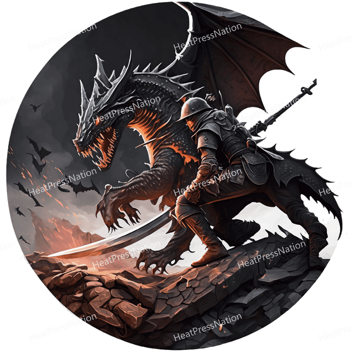 Dragon Fighting Design - HeatPressNation