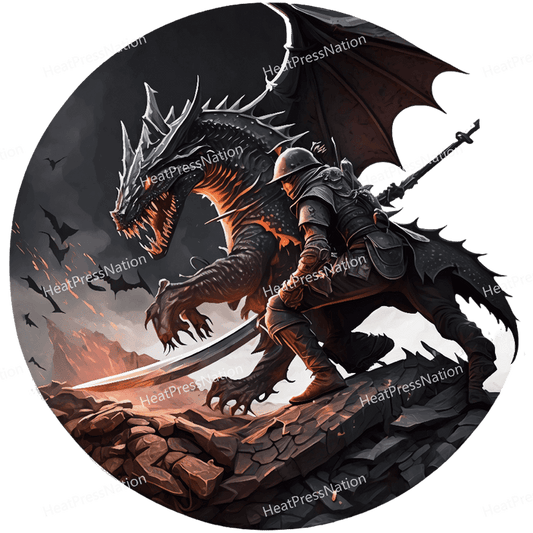 Dragon Fighting Design - HeatPressNation