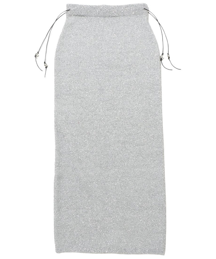 dry shaggy KNIT long skirt_7