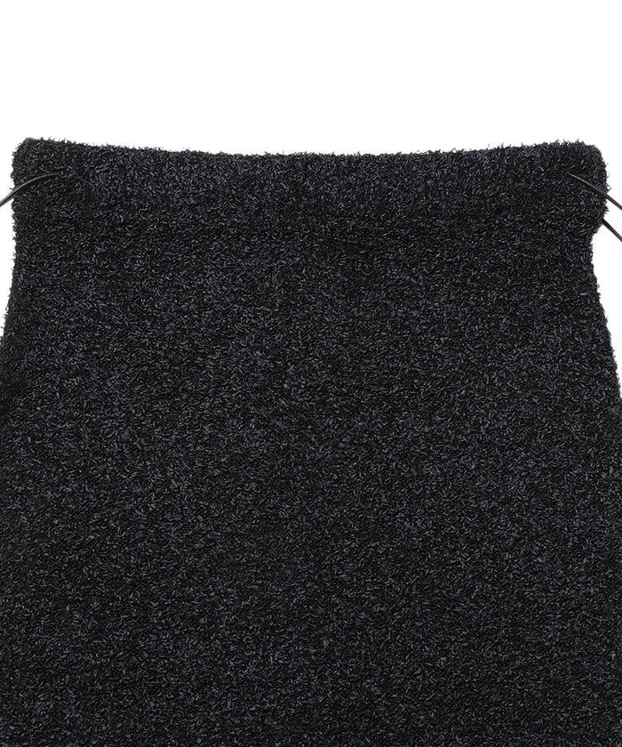 dry shaggy KNIT long skirt_8