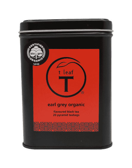 Earl grey organic pyramids Pyramid foil pouch 50s side view | pyramid tea bags New Zealand | t leaf T