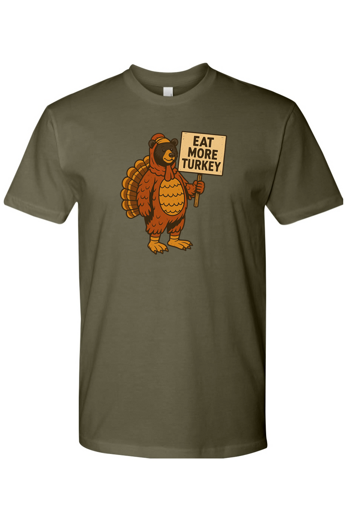 Eat More Turkey Bear Short Sleeve Crew
