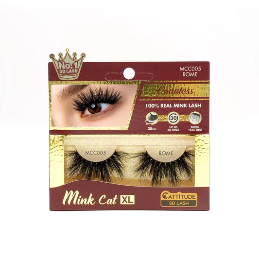 EBIN Cattitude Eyelashes - Mink Cat XL Rome 005