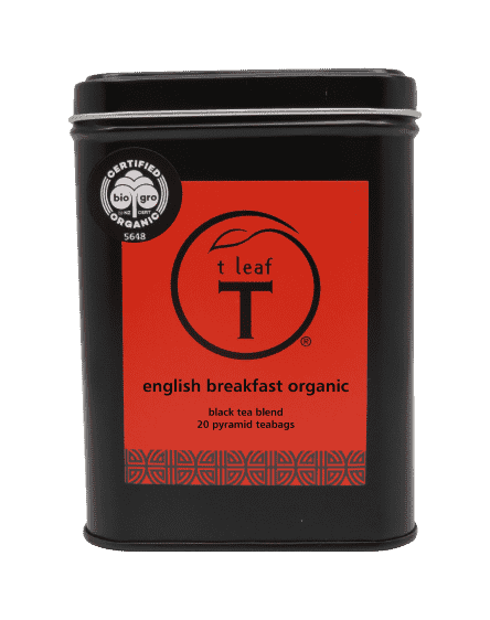 English breakfast organic pyramids Pyramid foil pouch 50s side view | pyramid tea bags New Zealand | t leaf T