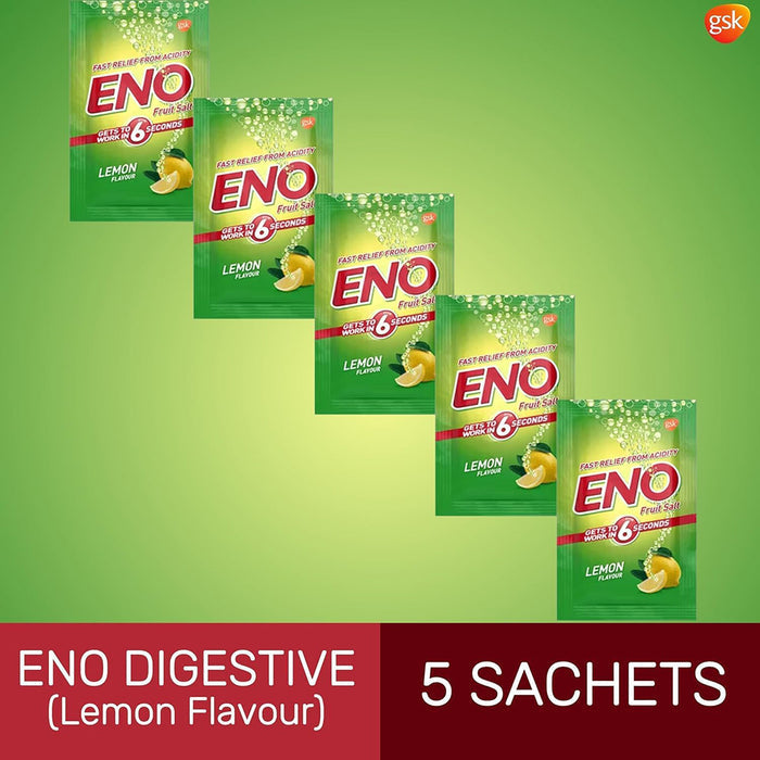 Eno Fruit Salt Lemon Sachets 5g - 10 Sachets, Digestive Supplements