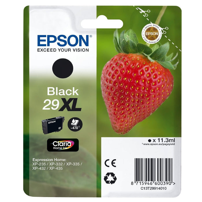 Epson Original Black T29 XL Claria Premium Ink Cartridge
