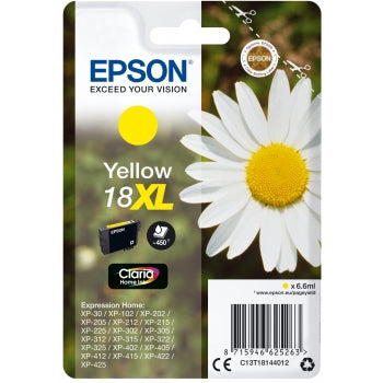 Epson Original T18 XL Yellow Inkjet Cartridge Daisy