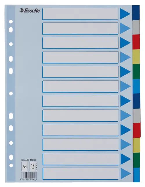 Esselte Divider A4 PP 12 Tabs - Office R Us Lagos