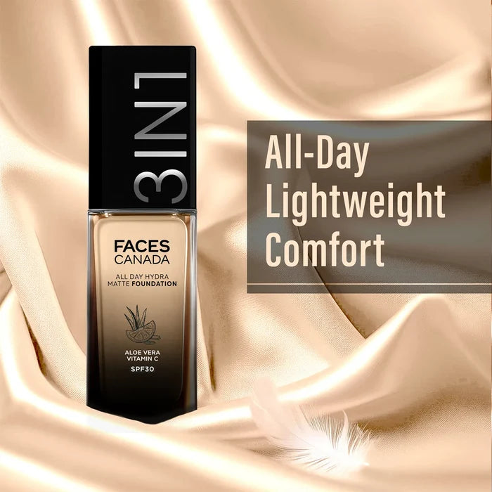 FACES CANADA All Day Hydra Matte Foundation - Warm Tan 051 | 30 ml