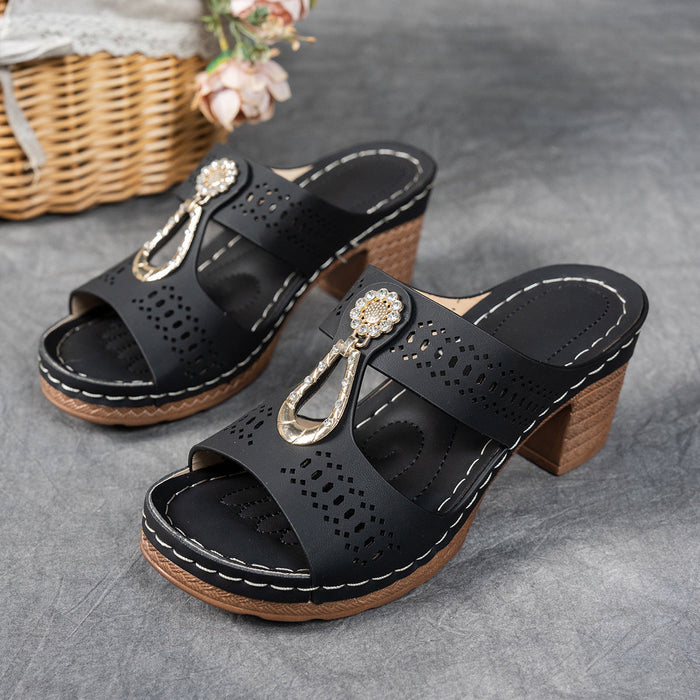 Finley | Women's Orthopedic Rhinestone Flat Sandals