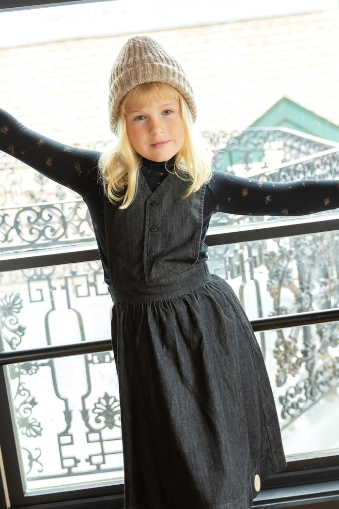 Floral Turtleneck Navy /Black