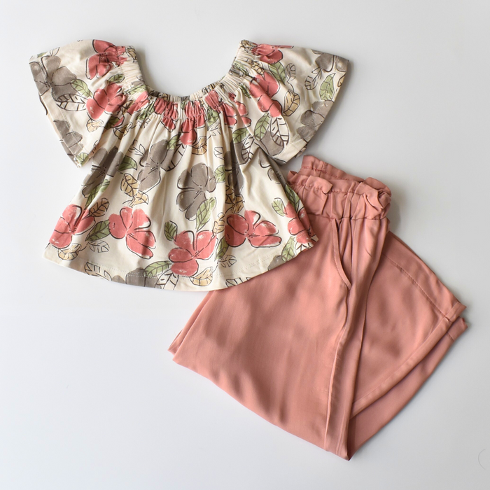 Floral Whispers Girls Casual Set