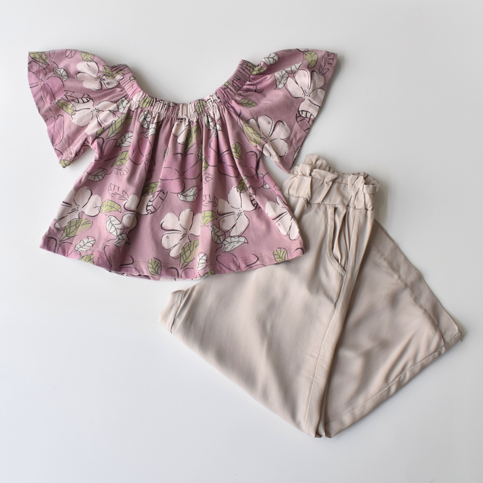 Floral Whispers Girls Casual Set