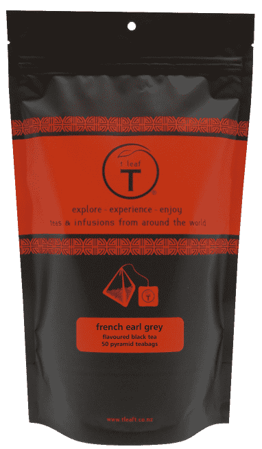 French earl grey pyramids Pyramid pouch 200s detail view | pyramid tea bags New Zealand | t leaf T