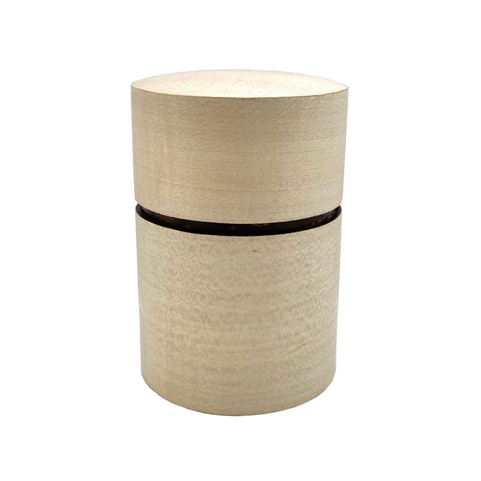 Fujiki Denshiro: Obizutsu Tea Canister - Kaede Maple 帯筒茶筒かえで - Yunomi.life