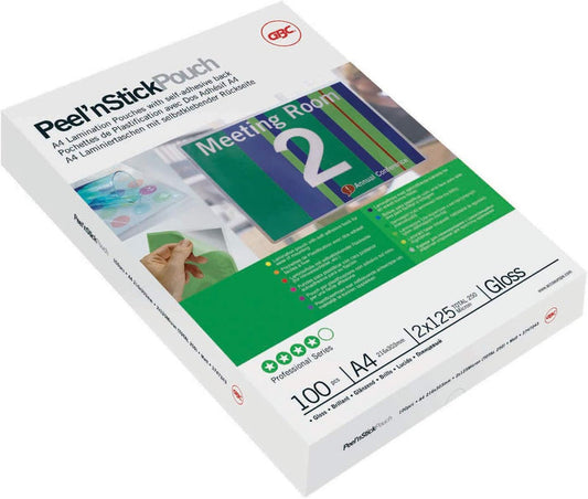 GBC Laminating Peel-’N’-Stick Pouches A4 75 µm (Pack 25) - Office R Us Lagos