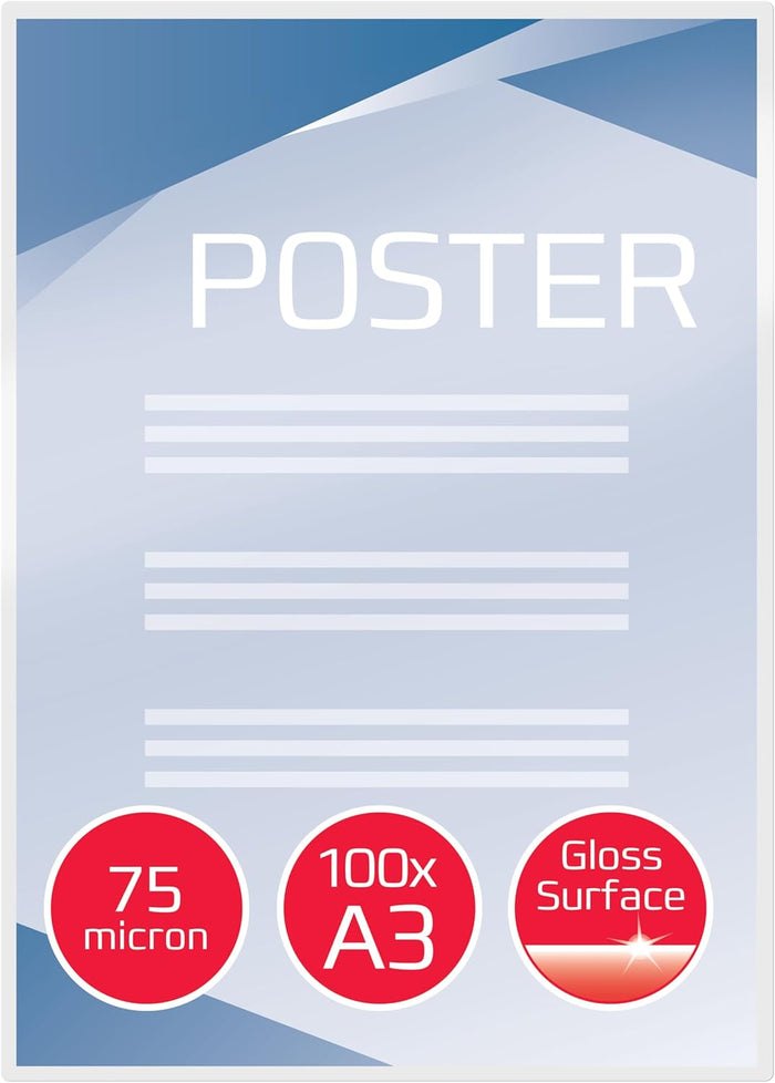 GBC Laminating Pouches A3 75 µm (Pack 100) - Image 2 - Office R Us