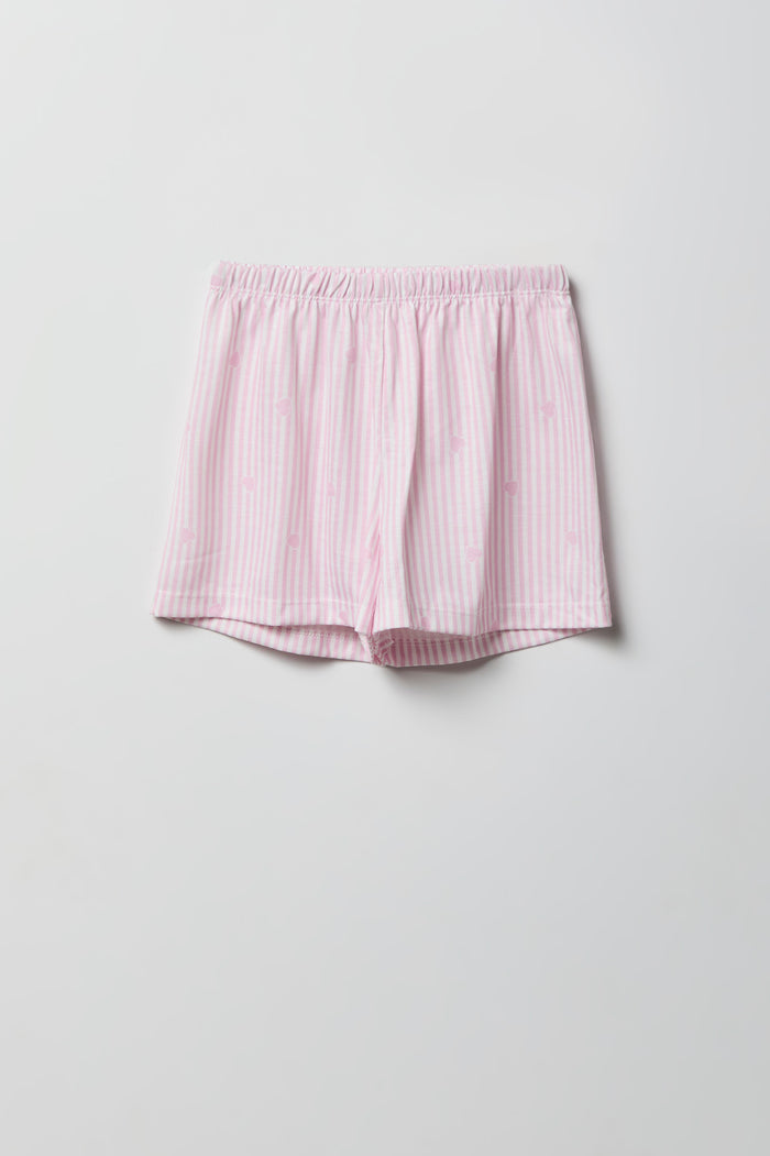 Girls Boxy T-Shirt & Short Pajama Set