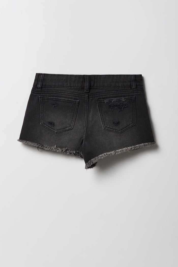 Girls Ripped Low Rise Denim Beach Short
