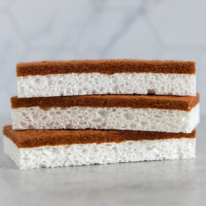 Green Essentials Cellulose Sponge & Coconut Scrubber - 3 Pack
