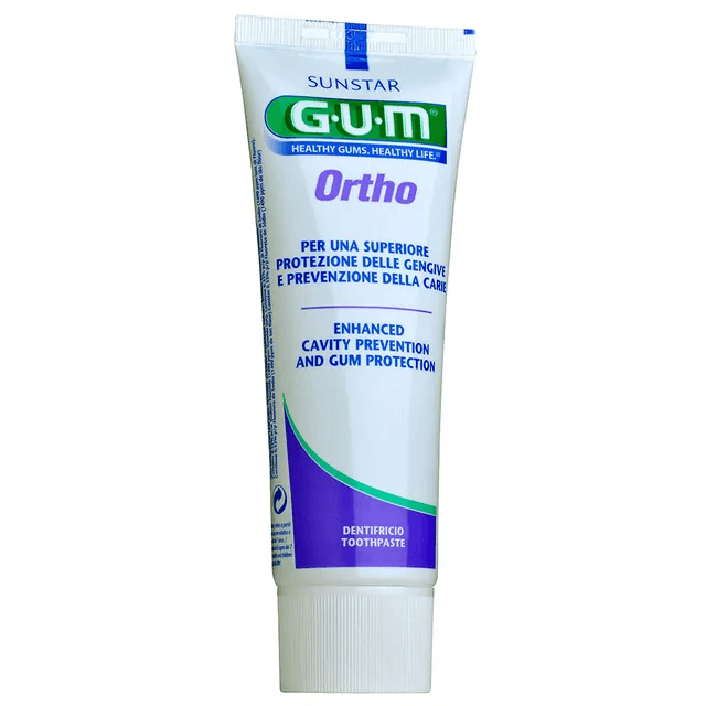 GUM Ortho Spearmint Toothpaste Gel - 75g (3080), Toothpaste