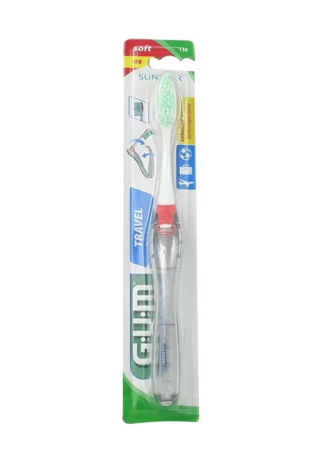 GUM Travel Toothbrush 153M - Single, Manual Toothbrushes