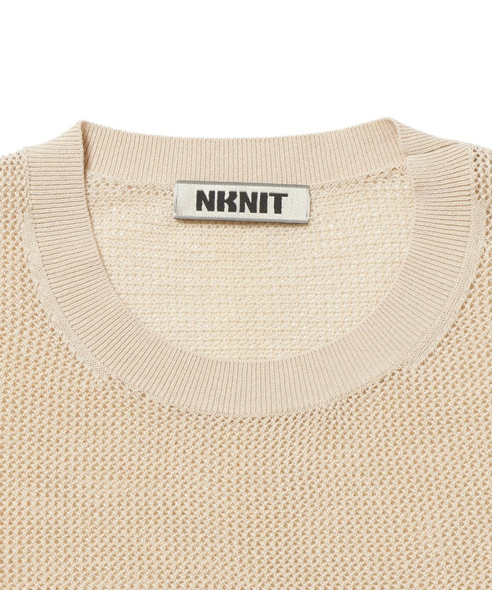 hand  pattern mesh KNIT T-shirt_7
