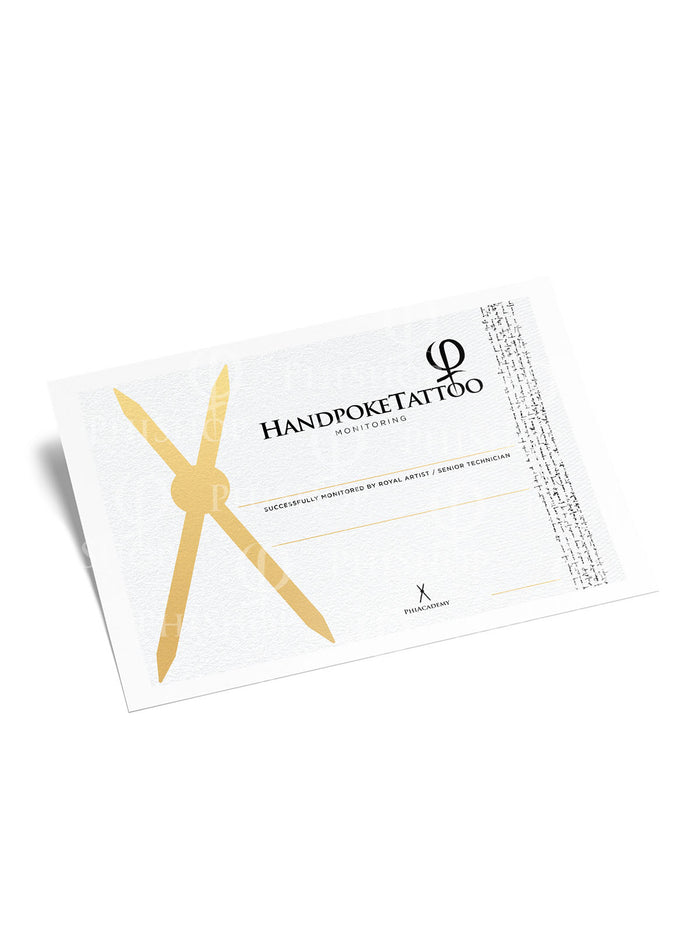 Handpoke Tattoo Monitoring Certificate
