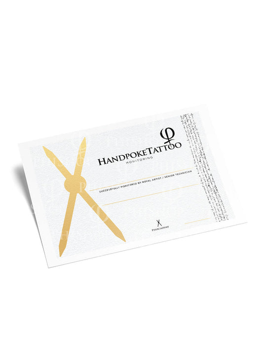 Handpoke Tattoo Monitoring Certificate