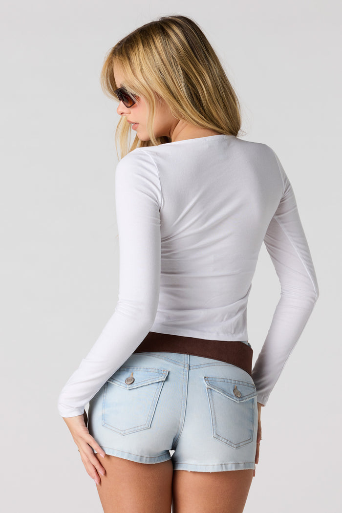 Havana Mid Rise Push-Up Light Denim Short