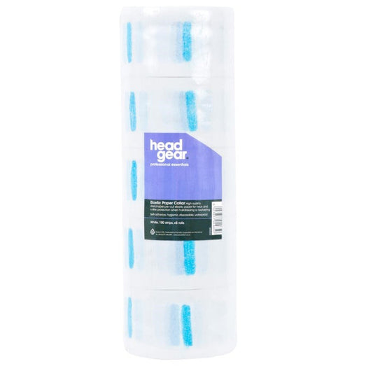 Head Gear Elastic Paper Collars 100 x 5 White