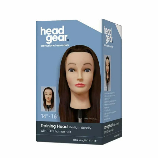 Head Gear Training Head 100% Human Hair 14-16''